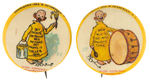 YELLOW KID FOUR BUTTONS FROM 1896 PROMOTING HIGH ADMIRAL CIGARETTES.