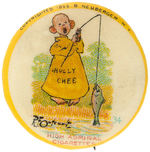 YELLOW KID THREE 1896 BUTTONS ADVERTISING HIGH ADMIRAL CIGARETTES.