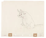 "FERDINAND THE BULL" ORIGINAL PRODUCTION DRAWING PAIR.