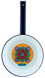 "PETER MAX" ENAMELED COOKWARE LOT.