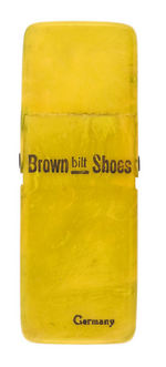 "BROWNbilt SHOES" MANICURING SET IN CELLULOID CASE RARE GIVE-AWAY.