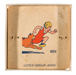 LITTLE ORPHAN ANNIE RARE ENAMEL PORTRAIT ON BRASS BRACELET PLUS BOX.