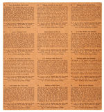 "WAR GUM" CARDS GUM INC. UNCUT SHEET.