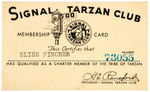 “SIGNAL TARZAN CLUB” MEMBERSHIP CARD.