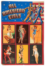 "MUTOSCOPE ALL AMERICAN GIRLS" VENDING MACHINE DISPLAY SIGN.