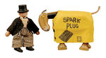 BARNEY GOOGLE AND SPARK PLUG JOINTED WOOD DOLLS BY SCHOENHUT.