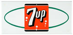 “7 UP” GROUP OF 3 TIN SIGNS.