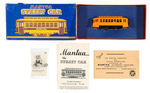 "MANTUA METAL PRODUCTS COMPANY BOXED H-O STREETCAR."