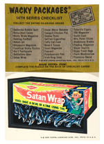 "WACKY PACKAGES 14TH SERIES" SET.