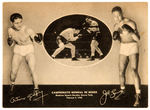 JOE LOUIS VS. ARTURO GODOY SPANISH LANGUAGE 1940 PROMO CARD FOR FIRST SHORTWAVE TRANSMISSION.