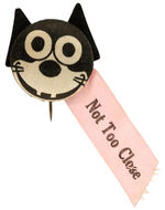 FELIX THE CAT FABRIC PORTRAIT BUTTON WITH CARDBOARD EARS FROM THE HAKE COLLECTION & CPB.