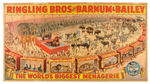 RINGLING BARNUM & BAILEY CIRCUS POSTER FEATURING GREAT MENAGERIE SCENE.