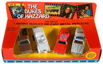 ERTL "THE DUKES OF HAZZARD" THREE PIECE BOXED VEHICLE SETS.