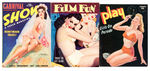 “BEAUTY PARADE” AND OTHERS MEN’S MAGAZINES INC. THREE  DRIBEN COVERS.