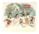 WALT DISNEY STUDIO 1934 CHRISTMAS CARD PROOF.