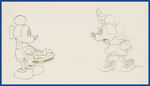 PUPPY LOVE MICKEY AND MINNIE MOUSE PRODUCTION DRAWING.