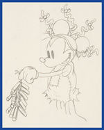 MICKEY'S MELLERDRAMMER SIX-PAGE PRODUCTION DRAWING SEQUENCE FEATURING MICKEY MOUSE.