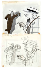 TELECOMICS ORIGINAL ART LOT FOR EARLY TV PROGRAM FEATURING RICK RACK, SPECIAL AGENT.