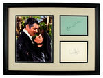 GONE WITH THE WIND - CLARK GABLE & VIVIEN LEIGH AUTOGRAPH DISPLAY.