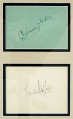 GONE WITH THE WIND - CLARK GABLE & VIVIEN LEIGH AUTOGRAPH DISPLAY.