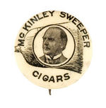 McKINLEY 1896 CIGAR ADVERTISING CAMPAIGN BUTTON.