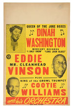 "RHYTHM & BLUES" CONCERT POSTER FEATURING DINAH WASHINGTON.