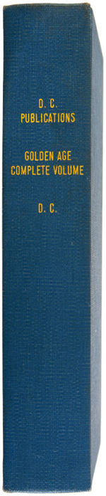 “D.C. PUBLICATIONS” BOUND VOLUME OF TEN GOLDEN AGE COMICS INCLUDING “DETECTIVE” #38.