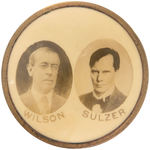 “WILSON/SULZER” COATTAIL REAL PHOTO JUGATE BUTTON IN BRASS RIM.