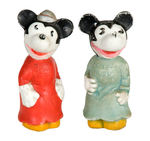 "MICKEY/MINNIE MOUSE" IN NIGHTGOWNS BISQUE SET.