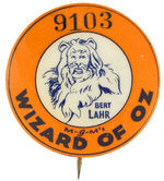 "WIZARD OF OZ" RARE LARGE SIZE MOVIE BUTTON FROM 1939.