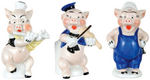 THREE LITTLE PIGS TOOTHBRUSH HOLDER SET BY MAW OF LONDON.