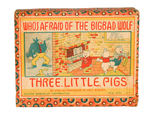 "THREE LITTLE PIGS" LARGEST SIZE BOXED BISQUE SET.