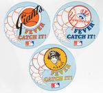 MLB TEAM LOGO "...FEVER CATCH IT!" BUTTON SET OF 24.