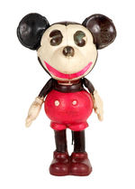 "MICKEY MOUSE" CELLULOID FIGURE WITH LABEL.