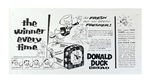 "DONALD DUCK BREAD" STORE SIGN & AD PROOF.