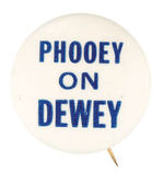 TRUMAN SLOGAN "PHOOEY ON DEWEY" HAKE BOOK PHOTO SPECIMEN #34.