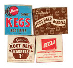 LOT OF FIVE ROOT BEER GUM/CANDY BOXES.