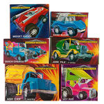 "ZOOMER-BOOMER" BOXED SIX PIECE TOY LOT.