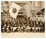 1934 JAPAN BASEBALL TOUR  TEAM PHOTO WITH BABE RUTH/LOU GEHRIG.