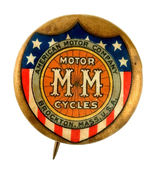 "AMERICAN MOTOR COMPANY/MM MOTOR CYCLES" EARLY BUTTON.