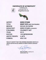 RINGO STARR SIGNED "RIGHT GUN (KNOT FOR VIOLENCE)" LIMITED EDITION GICLEE PRINT.