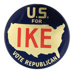 "US FOR IKE" UNLISTED IN HAKE.