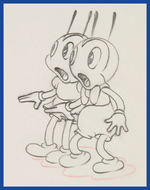 SILLY SYMPHONIES - WOODLAND CAFE PRODUCTION DRAWING PAIR.