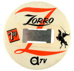 "ZORRO-7UP-ABC/TV" INSIDER'S SALES CONVENTION 1950s BUTTON.