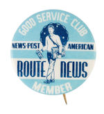 BALTIMORE NEWSPAPER DELIVERY BOY'S CLUB BUTTON.