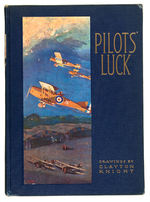 "PILOTS LUCK" MILTON CANIFF PERSONALLY OWNED BOOK AUTOGRAPHED BY CLAYTON KNIGHT.