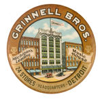 "GRINNELL BROS. MICHIGAN'S LEADING MUSIC HOUSE" MIRROR.