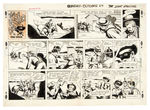 "THE LONE RANGER" SUNDAY PAGE ORIGINAL ART FOR FULL MONTH OF OCTOBER 1957 (4).