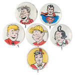 FIVE OF THE SCARCEST KELLOGG'S PEP CHARACTERS PLUS THE ICONIC SUPERMAN.