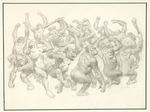 TARZAN OF THE APES ORIGINAL PENCIL ILLUSTRATION BY FRANK FRAZETTA.